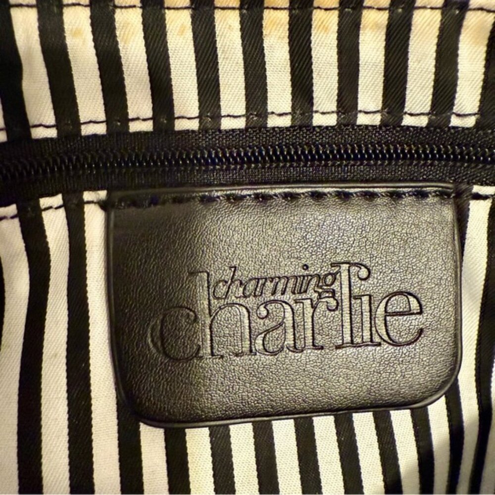 Studded White Faux Leather Shoulder Bag - Picture 5 of 8